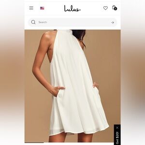 Lulu's Chic White Backless Dress